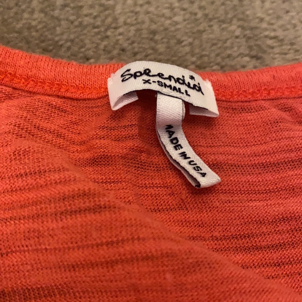 Splendid Orange Button Tank Top - image 2